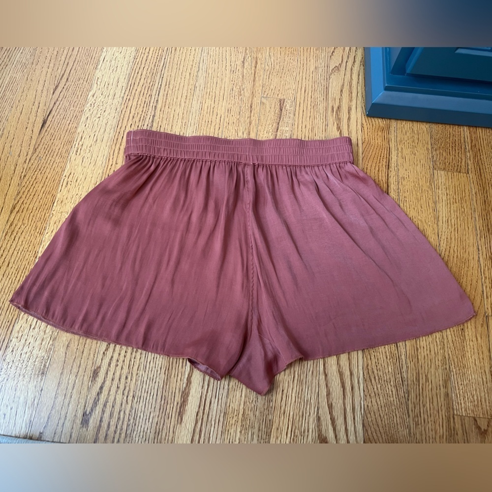 Free People Intimately Pink Rust Elastic Waist Shorts Size S